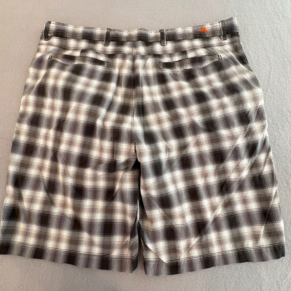 Tommy Bahama Paradise Tech Men Gray Plaid Shorts 36 (~38) Stretch‎ Nylon Blend - Picture 7 of 10